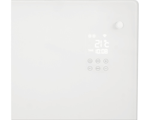 Närbild av en radiators kontroller.