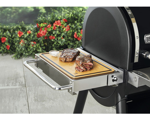 Grill med skärbräda och biff