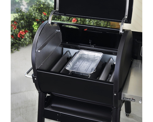 Öppen grill med droppbricka