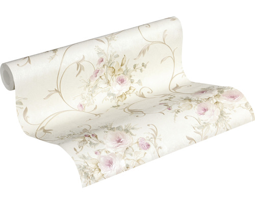 Tapetrulle med blommönster