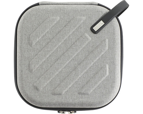 Grå verktygslåda med handtag