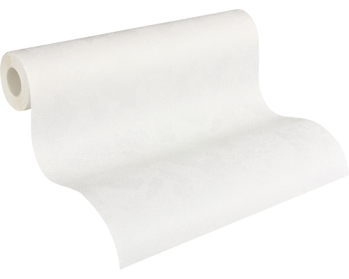 Rulle vit non-woven tapet med subtil struktur