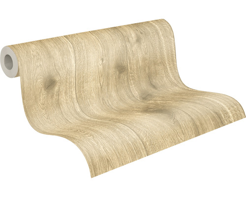 Tapetrulle med träutseende