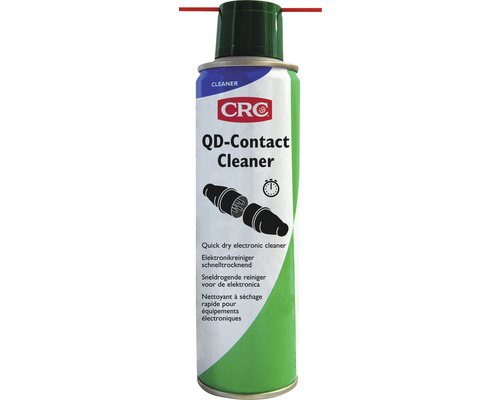 Elektronikrengöring CRC QD Contact Cleaner 250ml CRC QD-Contact Cleaner, en snabbtorkande elektronikrengörare i en sprayburk.