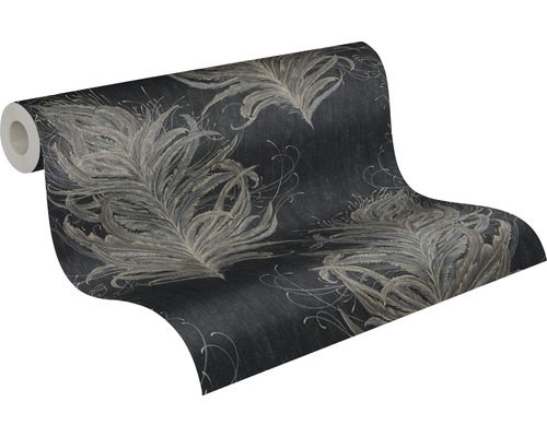 Tapetrulle med fjädermönster