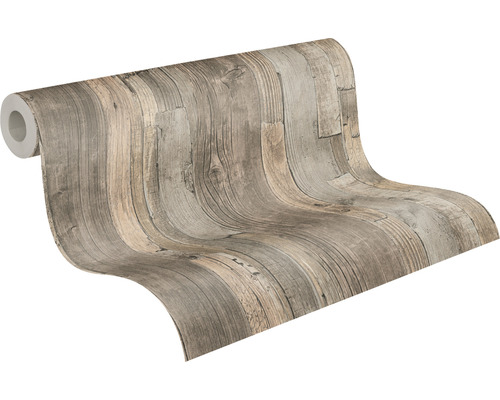 Tapetrulle med träutseende