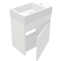 Tvättställsskåp inkl tvättställ BASANO Avellino vit 45x54x28 cm