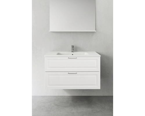 Tvättställ med underskåp och spegel för badrummet