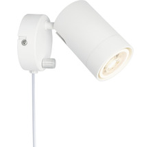Vit vägglampa med stickkontakt
