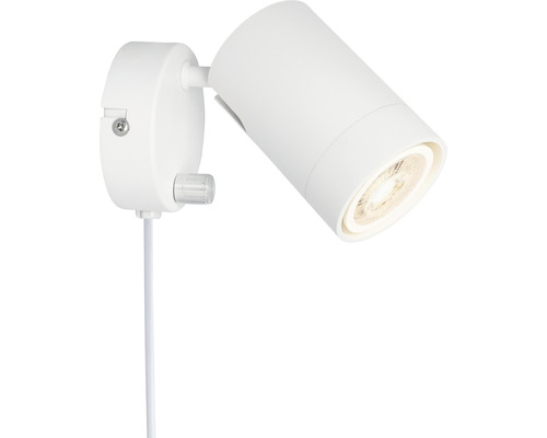 Vit vägglampa med stickkontakt
