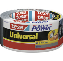 Tesa extra Power Universal tejp, 25 meter gånger 50 millimeter, silverfärgad