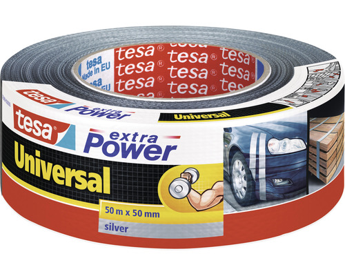 Vävtejp Extra Power Universal TESA silver 50mm 50m Tesa Extra Power Universal tejp 50 meter gånger 50 millimeter