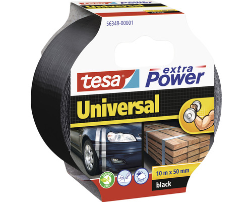Vävtejp Extra Power Universal TESA svart 50mm 10m