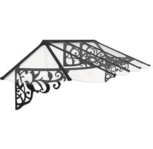 Tak med blommönster och transparent täckning