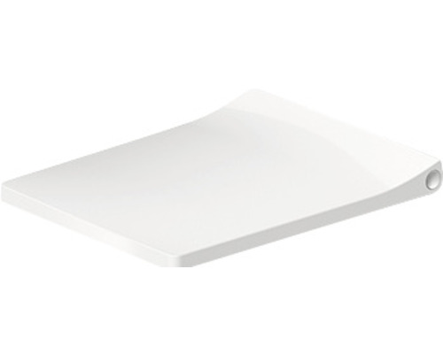 Toalettsits med mjukstängning DURAVIT Viu med gångjärn vit blank