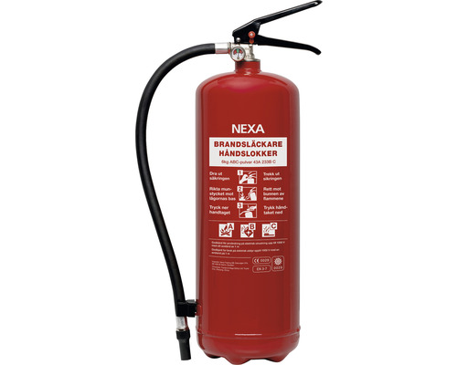 Brandsläckare NEXA pulver 6kg 43A röd 233B C Brandsläckare med manometer