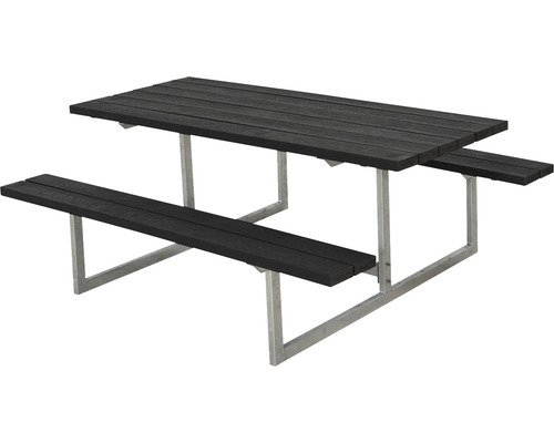 Picknickbord PLUS Basic ReTex/stål 177cm svart
