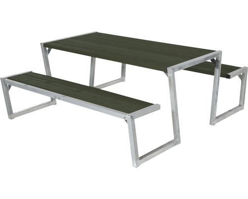 Picknickbord PLUS Zigma trä/stål 176cm grön