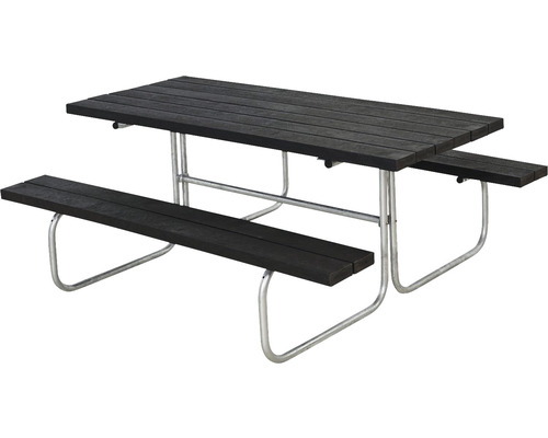 Picknickbord PLUS Classic ReTex/stål 177cm svart