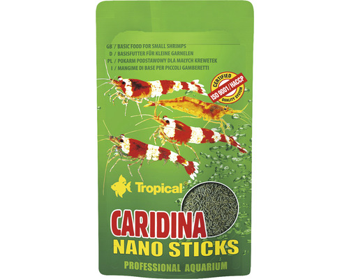 Tropical Caridina Nano Sticks räkfoder förpackning