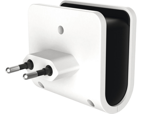 Vit kontaktadapter för eluttag