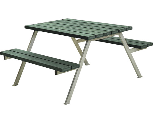 Picknickbord PLUS Alpha ReTex/stål 118cm grön
