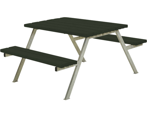 Picknickbord PLUS Alpha trä/stål 118cm grön-0