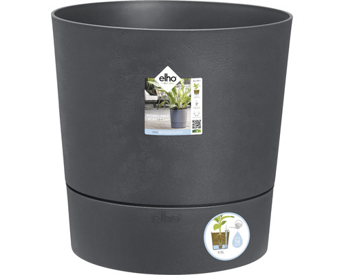 Självvattnande blomkruka ELHO Greensense plast Ø43x43cm charcoal grey