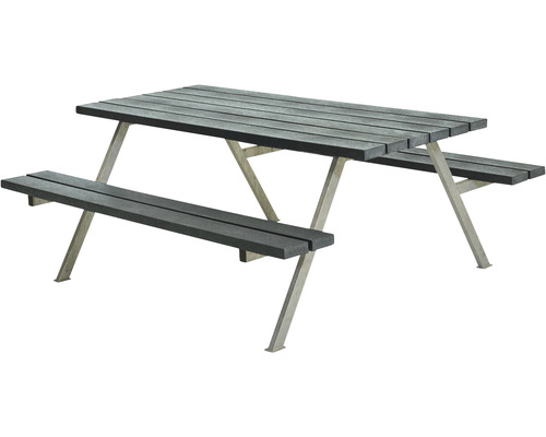 Picknickbord PLUS Alpha ReTex/stål 177cm svart
