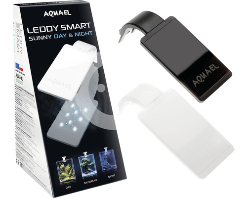 Aquael Leddy Smart Sunny Day and Night akvarielampa med produktförpackning