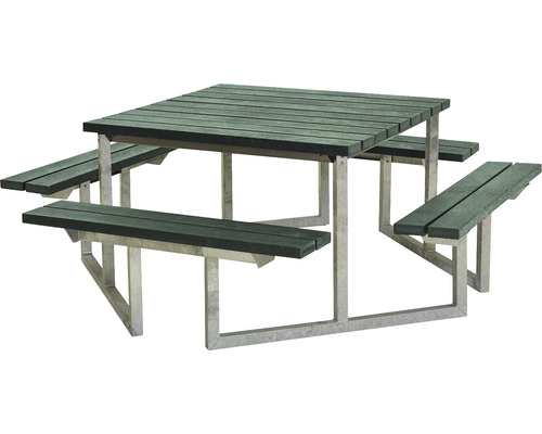 Picknickbord PLUS Twist ReTex/stål 204cm grön