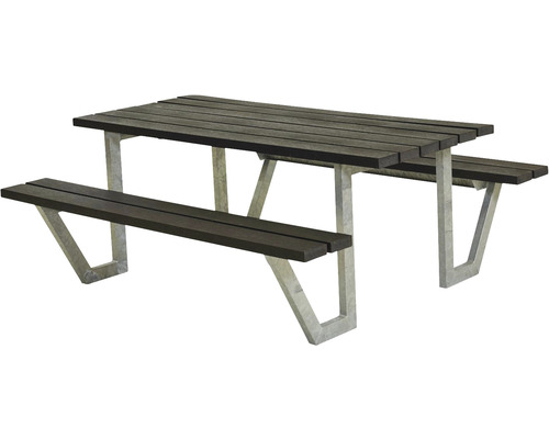Picknickbord PLUS Wega ReTex/stål 177cm svart