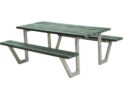 Picknickbord PLUS Wega trä/stål 177cm grön