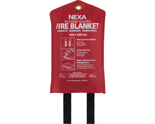Brandfilt NEXA Silikon 120x120cm röd