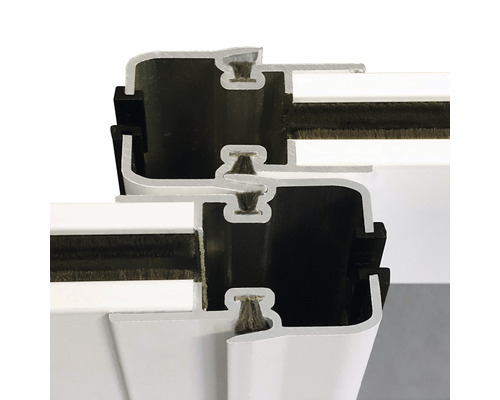 Detaljvy av fönsterprofil med tätning