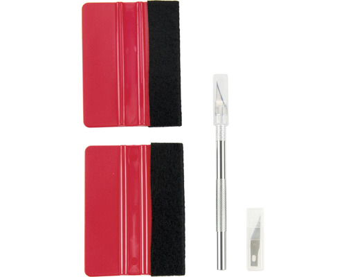 Applikationsverktygssats med skrapa, filtlist och skärare