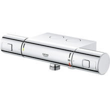 Termostatblandare med temperaturinställning och Grohe logotyp