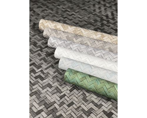 Olika rullar av non-woven tapeter med flätat mönster