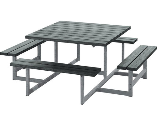 Picknickbord PLUS Picnic ReTex/stål 200cm grå