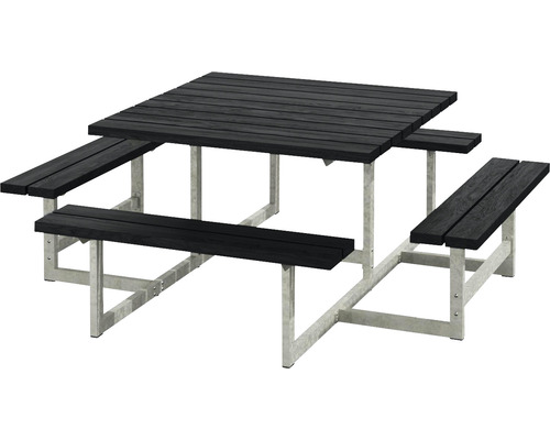 Picknickbord PLUS Picnic ReTex/stål 200cm svart
