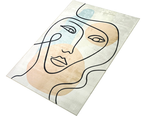 Matta med abstrakt ansiktsmönster