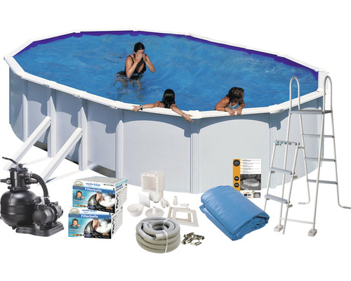Pool SWIM&FUN Basic oval 730x375x120cm vit