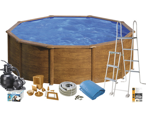 Pool SWIM&FUN Basic Ø460x120cm brun