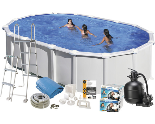 Pool SWIM&FUN Basic oval 610x375x132cm vit