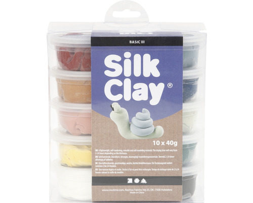 Silk Clay® CREATIV COMPANY pastell färger III 10x40g