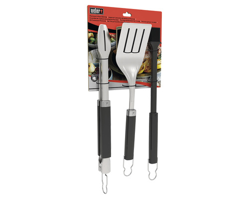 Weber grillset med grilltång, stekspade och pensel