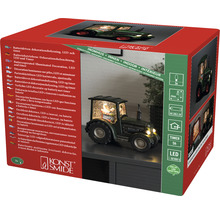 Dekorativ LED-lampa i traktorform, batteridriven med timerfunktion, förpackad i kartong