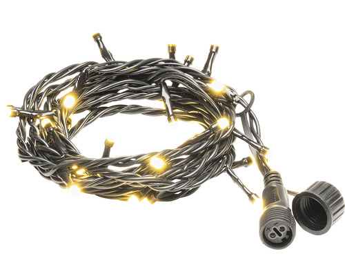 Ljuskedja med anslutningskabel och varmvita lampor