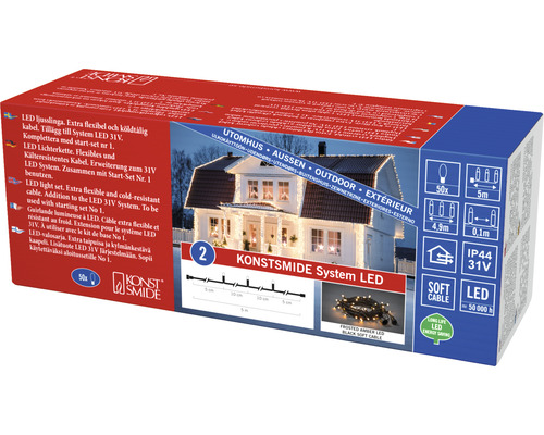 Konstsmide LED ljusslinga system förlängningsset med flexibel kabel