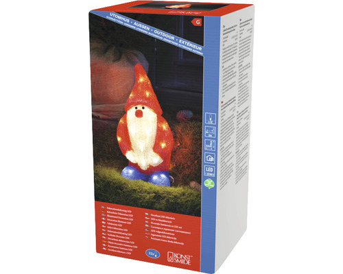 Förpackning med LED trädgårdsdekoration tomte från Konstsmide